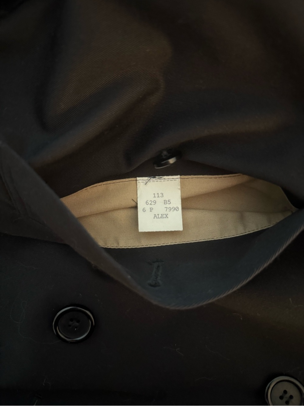 Authentic Burberry Black Double-Breasted Belted Long Trench Coat - Picture 10 of 13